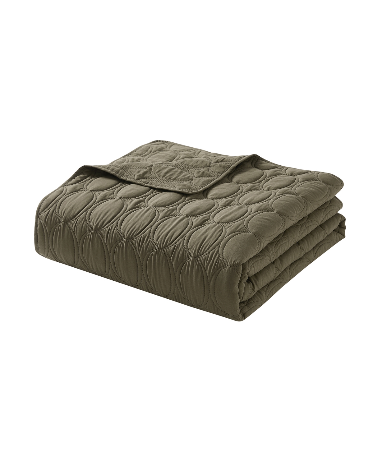 Vcny Home Circles Pinsonic 3-pc. Quilt Set, King In Olive