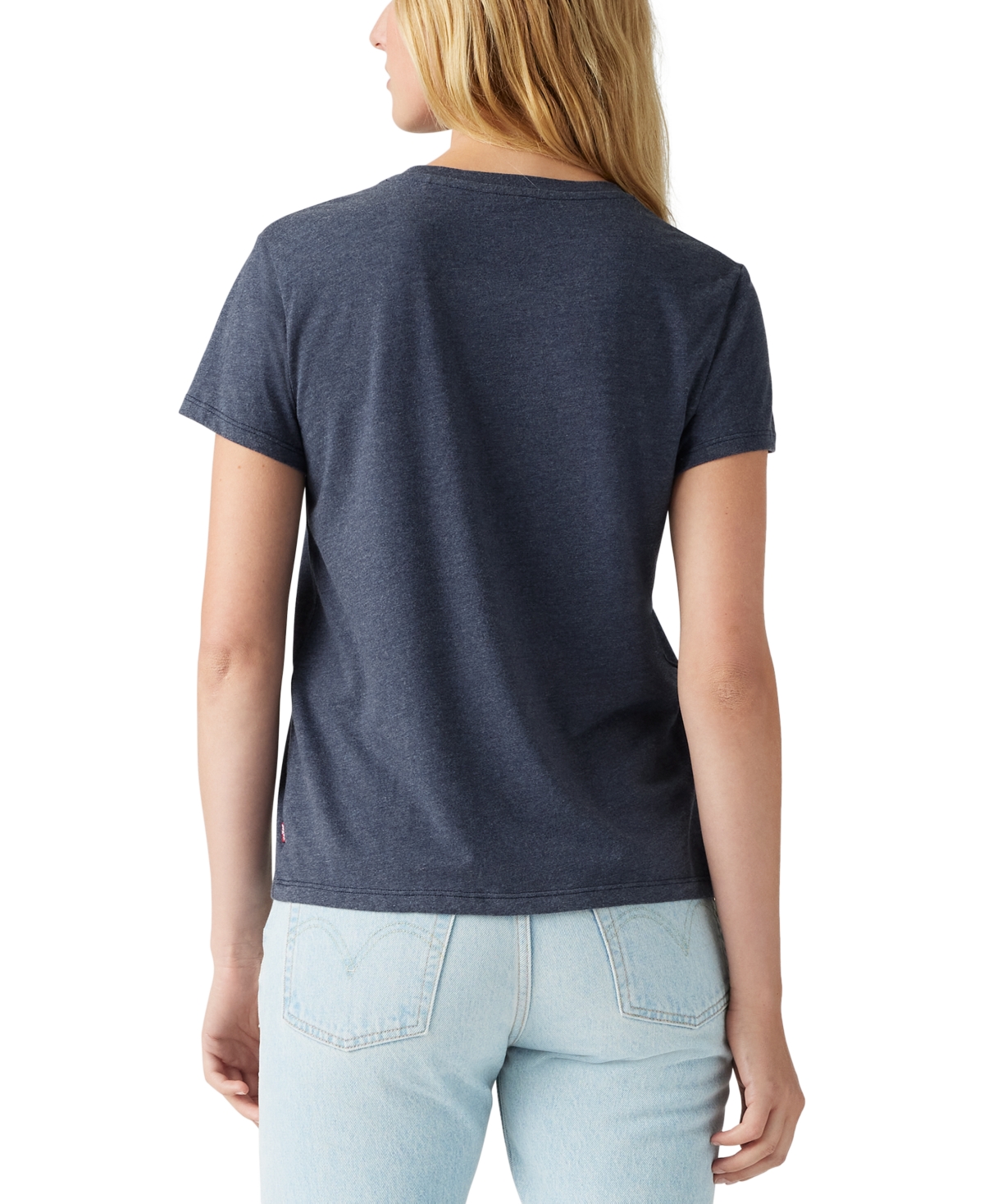 Levi's Graphic Perfect T-shirt In Flower Field Hl Logo Navy Blazer