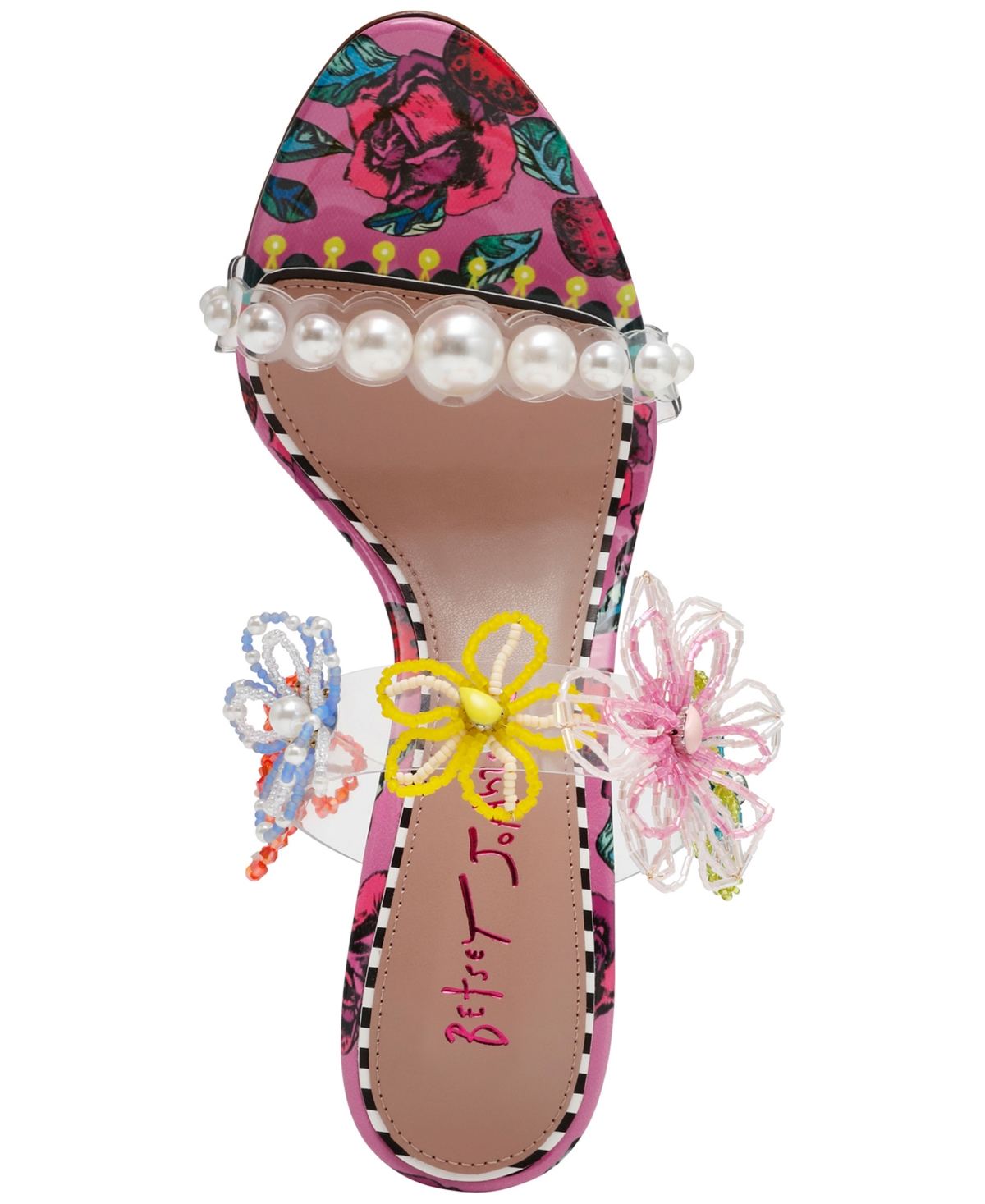 BETSEY JOHNSON WOMEN'S GOLDIEE FLORAL DRESS SANDALS 