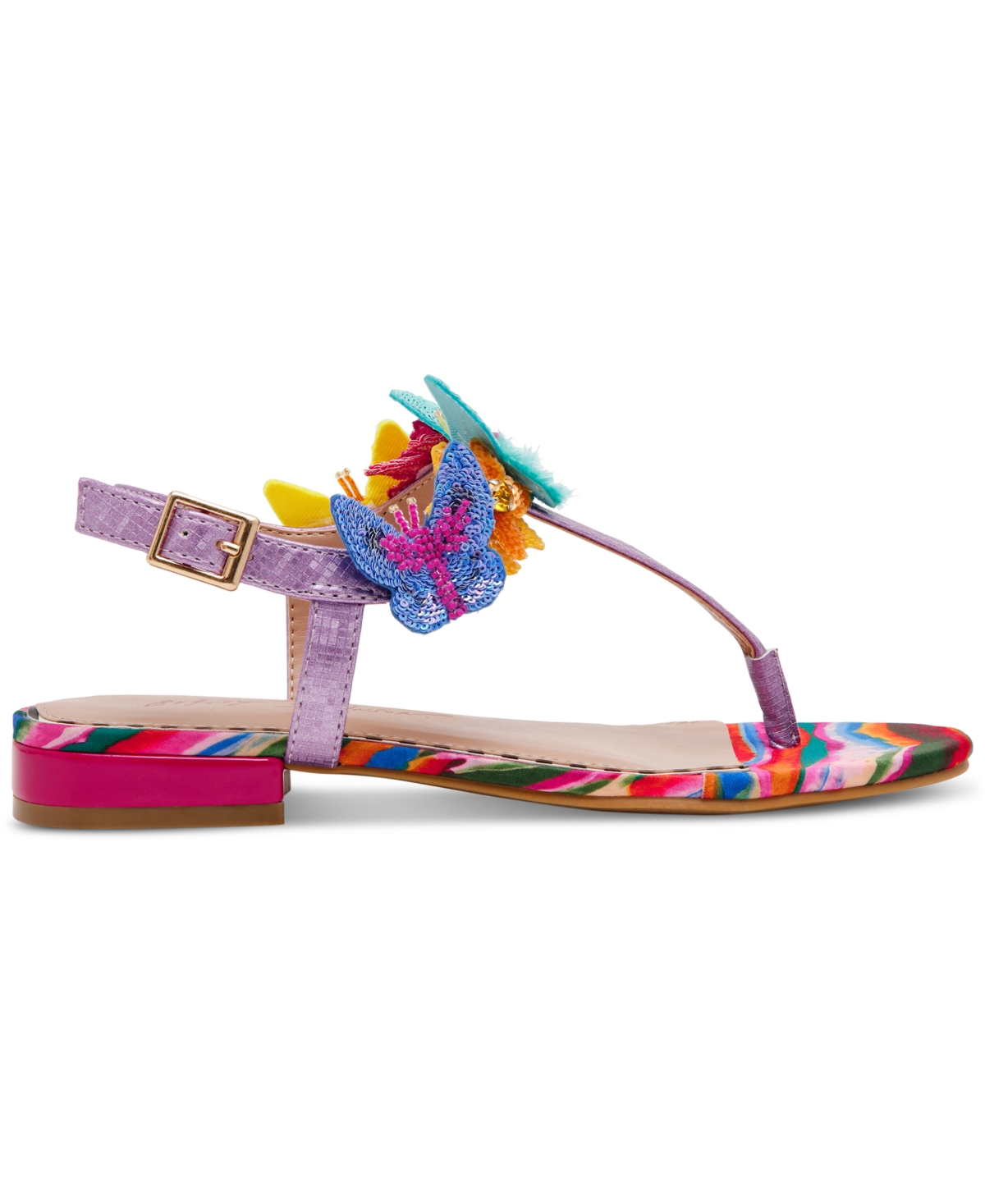 BETSEY JOHNSON WOMEN'S HALIE BUTTERFLY THONG SANDALS 