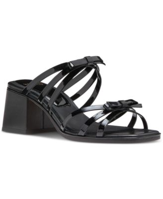 Women's Carolina Bow-Trim Block-Heel Sandals