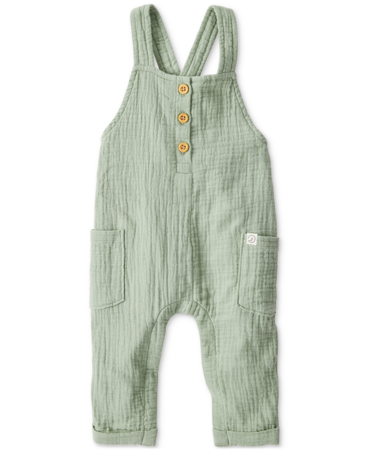 Carter's Little Planet By  Baby Neutral Organic Cotton Gauze Overalls In Moss Green
