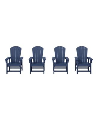 Kids Outdoor Adirondack Plastic Patio Chair Set of 4