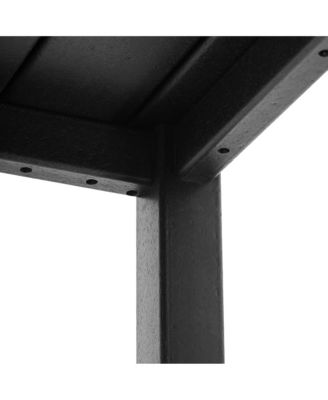 Low Outdoor HDPE Square Patio Coffee Table