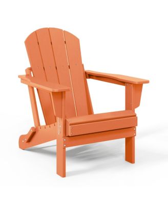 5-Piece HDPE Adirondack Chair Outdoor Patio Square Table Conversation Set