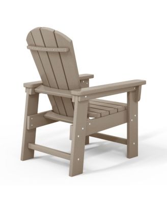 Kids Outdoor Adirondack Plastic Patio Chair (Set of 2)