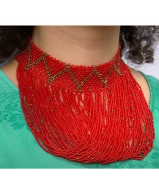 Shani African Beaded Choker Necklace for Women – Adjustable Handcrafted Maasai Jewelry