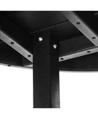 Low Outdoor HDPE Round Patio Coffee Table