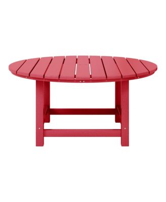 Low Outdoor HDPE Round Patio Coffee Table