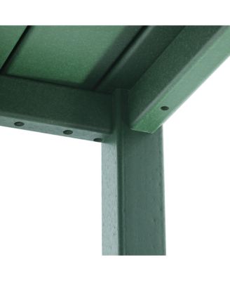 Kids 5-Piece HDPE Outdoor Square Patio Dining Table and Chairs Set