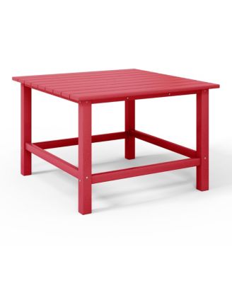 5-Piece HDPE Outdoor Square Patio Dining Table and Chairs Set