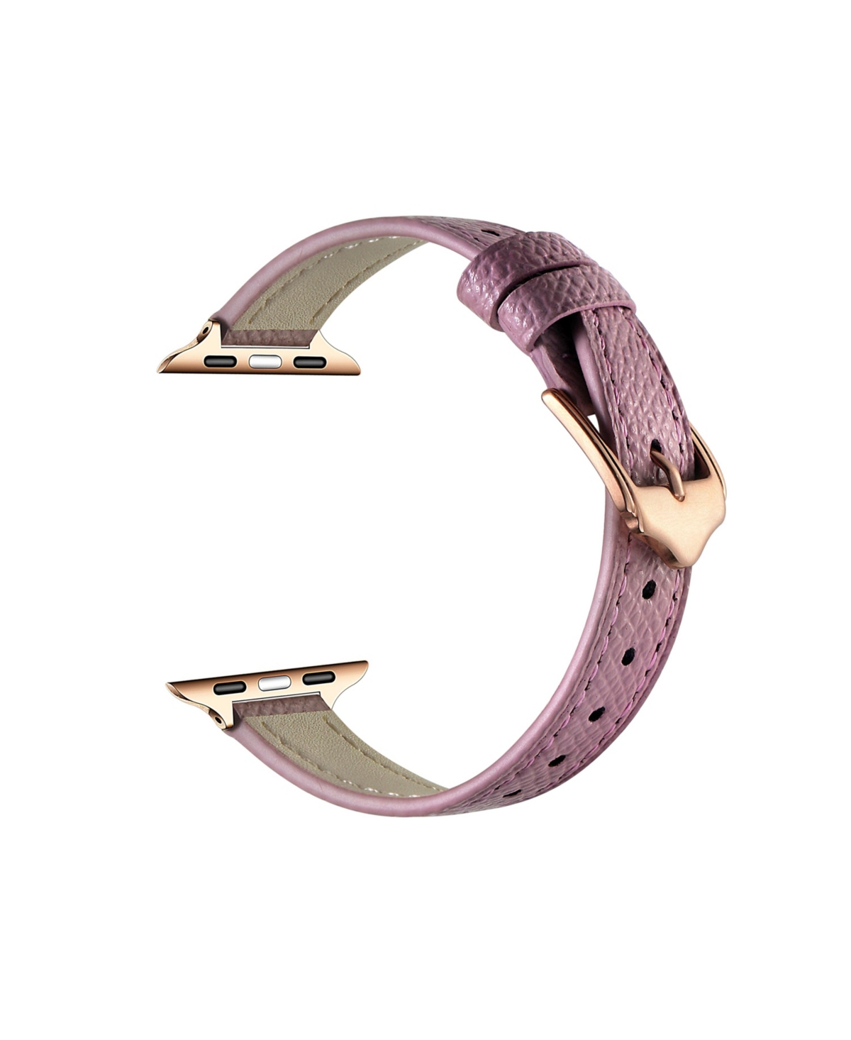 Posh Tech Cleo Skinny Leather Band For Apple Watch, Fits All Apple Watch Models In Pink