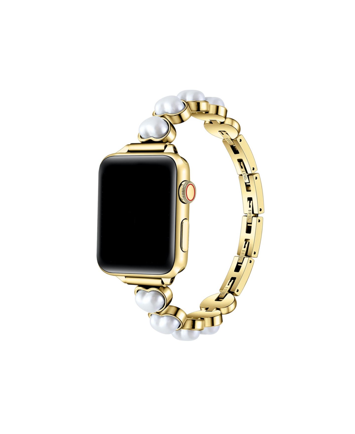 Ремешок для часов Posh Tech Grace Cultivated Pearl and Metal Band for Apple Watch, Fits All Apple Watch Models — фото 1
