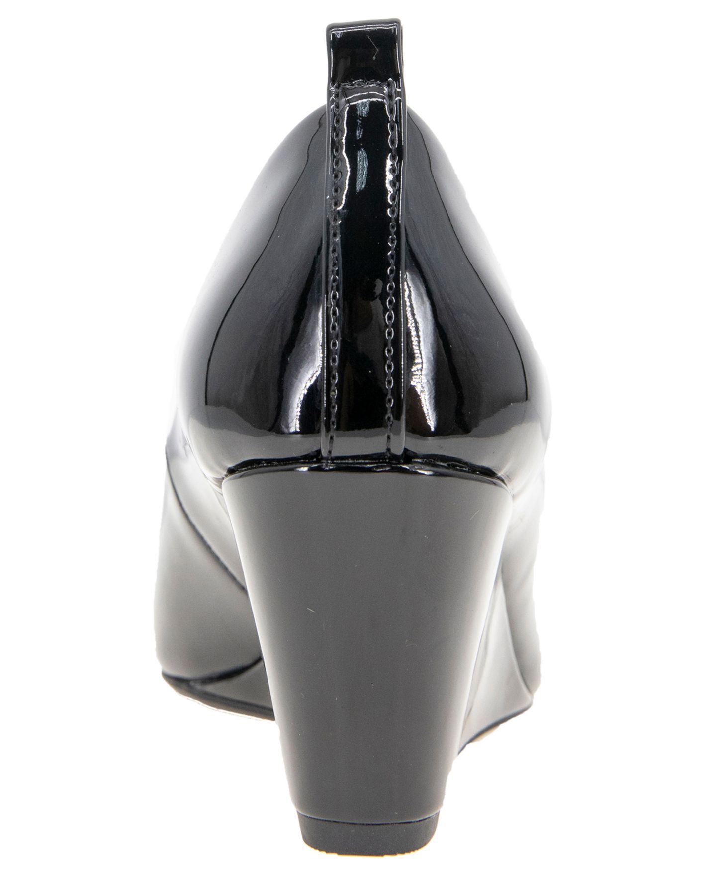Женские туфли Kenneth Cole Reaction Elinor Mid Wedge Pumps, цвет: Чёрный лаковый — фото 3