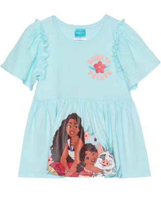 Toddler and Little Girls 2-piece Moana Born To Voyage Short Sleeve Top and Legging Set