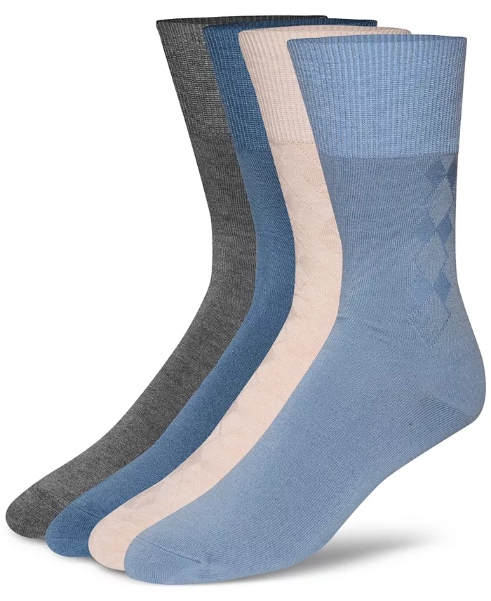Men's Crew Dress Socks, 4-Pack