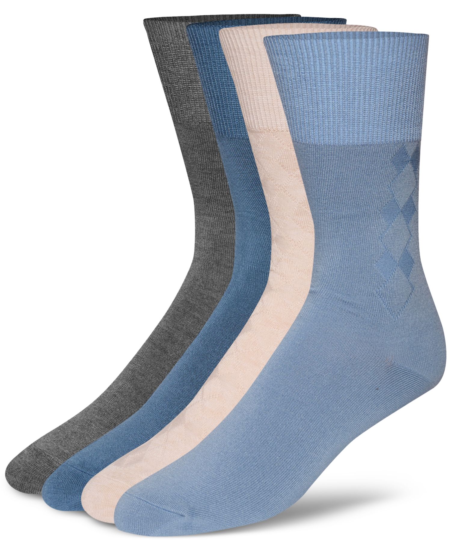Men's Crew Dress Socks, 4-Pack