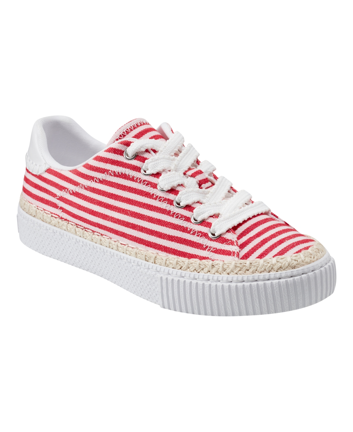 Marc Fisher Women's Spryng Round Toe Casual Sneakers In Red Stripe