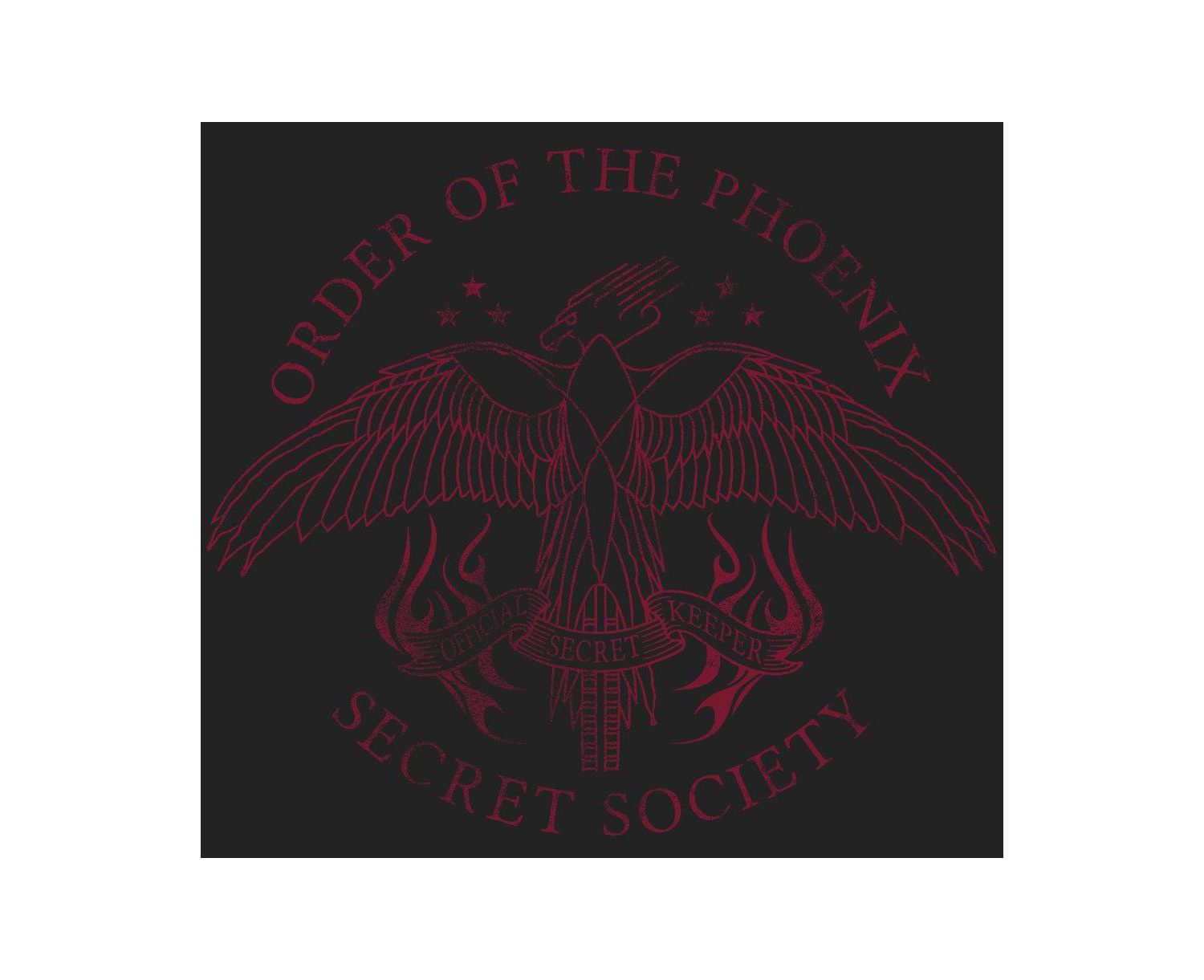 Big & Tall Order of the Phoenix Symbol Black T-shirt-4XL