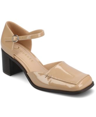 Women's Evangeline Block Heel Square Toe Pumps