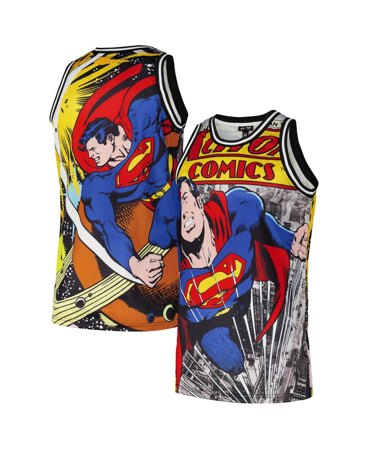 Men's Yellow Superman Graphic Basketball Jersey - Yellow