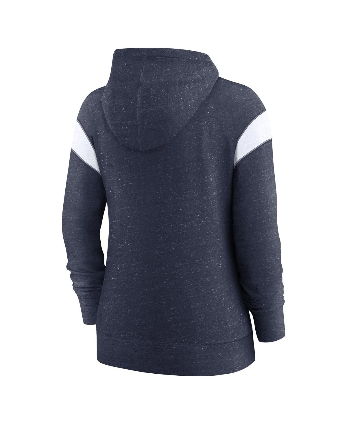 Nike Women's College Navy/white Seattle Seahawks Monaco Lightweight Full-zip Hoodie In Navy,white