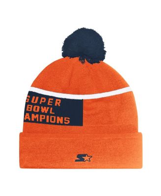 Men's and Women's Orange Denver Broncos Chyron Cuffed with Pom Knit Hat