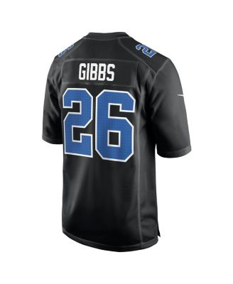Men's Jahmyr Gibbs Carbon Black Detroit Lions Fashion Jersey
