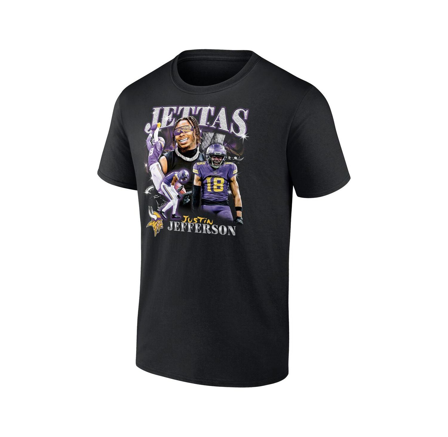 Men's Justin Jefferson Black Minnesota Vikings Notorious Player Graphic T-Shirt
