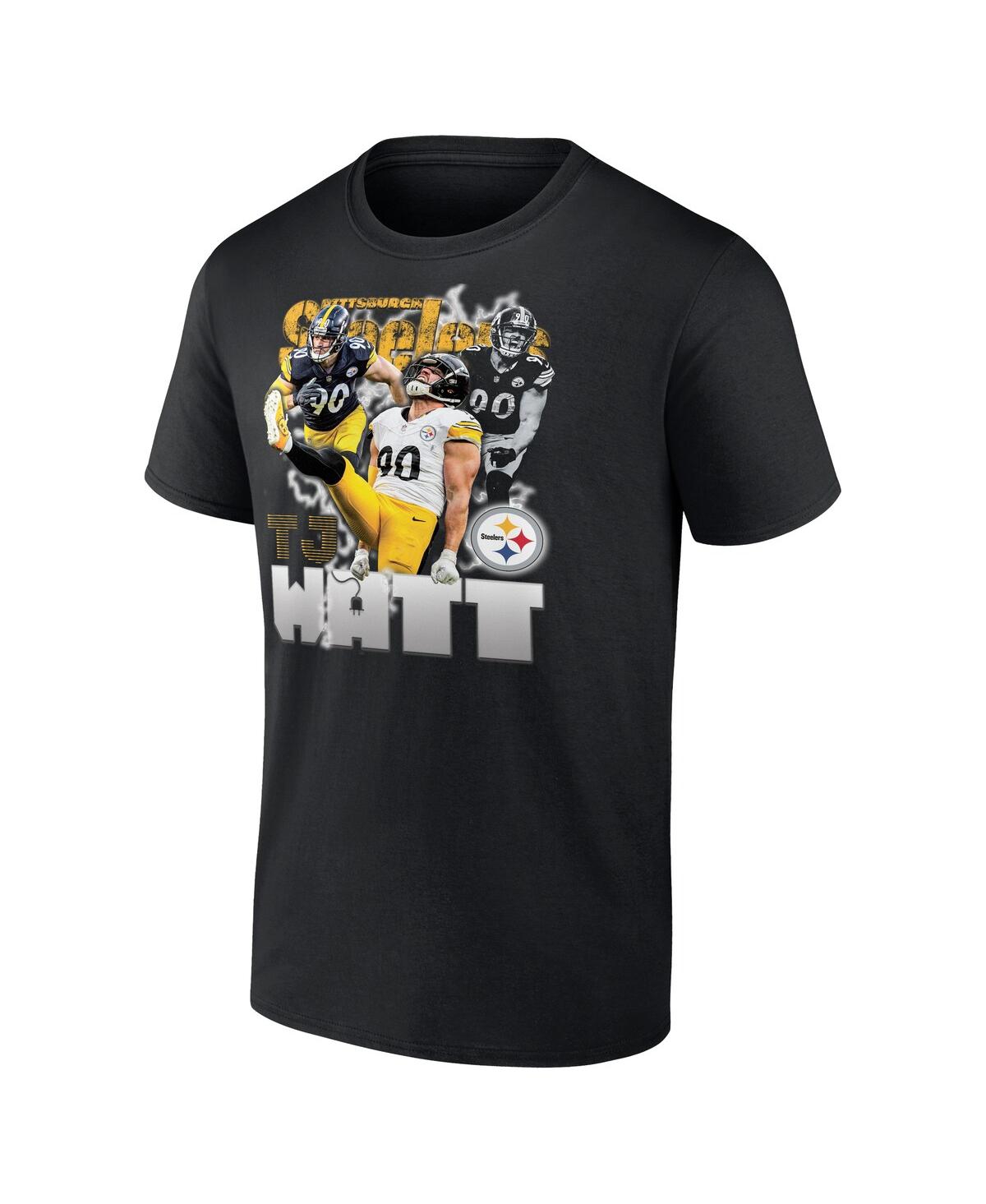 Fanatics Men's T.j. Watt Black Pittsburgh Steelers Notorious Player Graphic T-shirt In Black