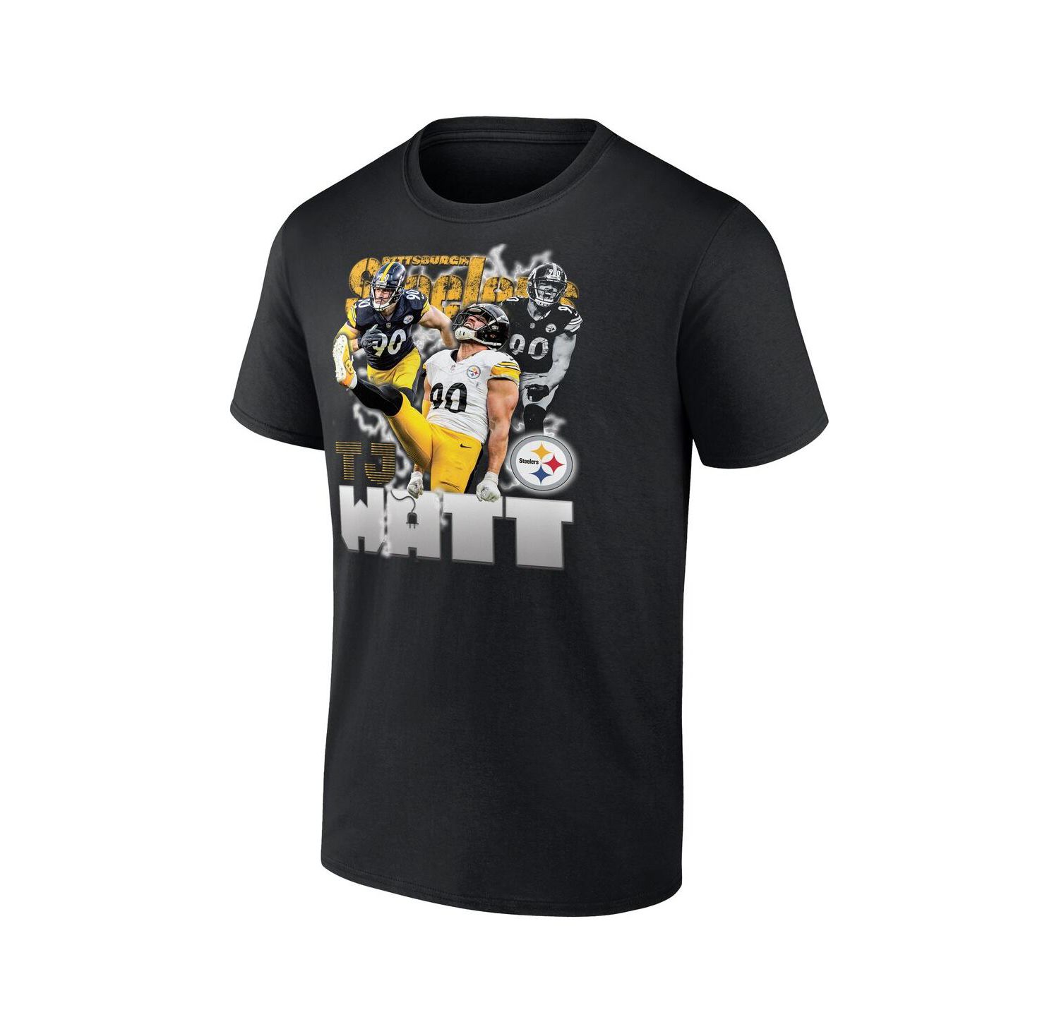 Men's T.J. Watt Black Pittsburgh Steelers Notorious Player Graphic T-Shirt
