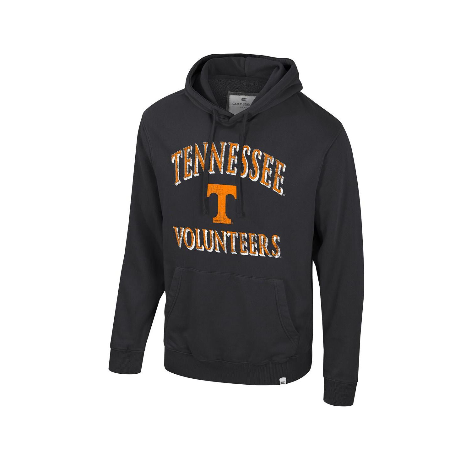 Men's Black Tennessee Volunteers Big & Tall Cap E-Tan Pullover Hoodie
