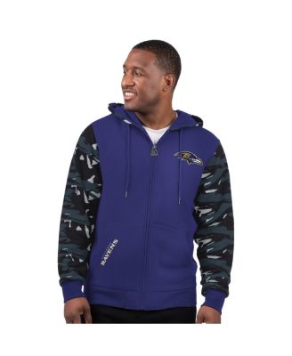 Starter - Men's Purple Baltimore Ravens Thursday Night Gridiron Full-Zip Hoodie