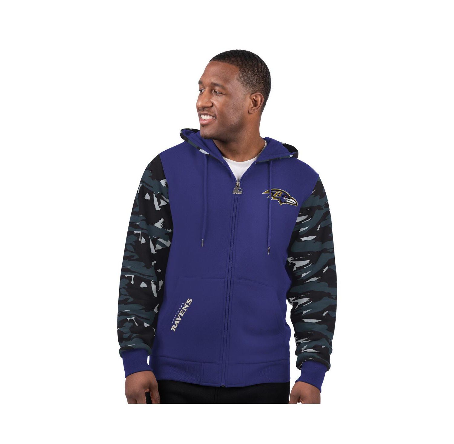 Men's Purple Baltimore Ravens Thursday Night Gridiron Full-Zip Hoodie
