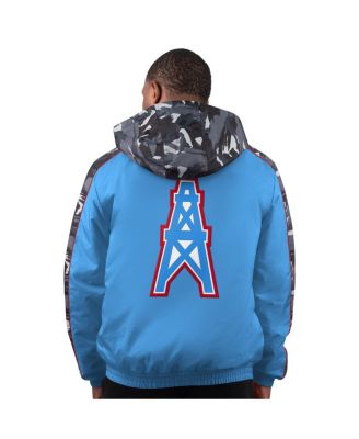 Men's Light Blue Houston Oilers Thursday Night Gridiron Full-Zip Hoodie Jacket