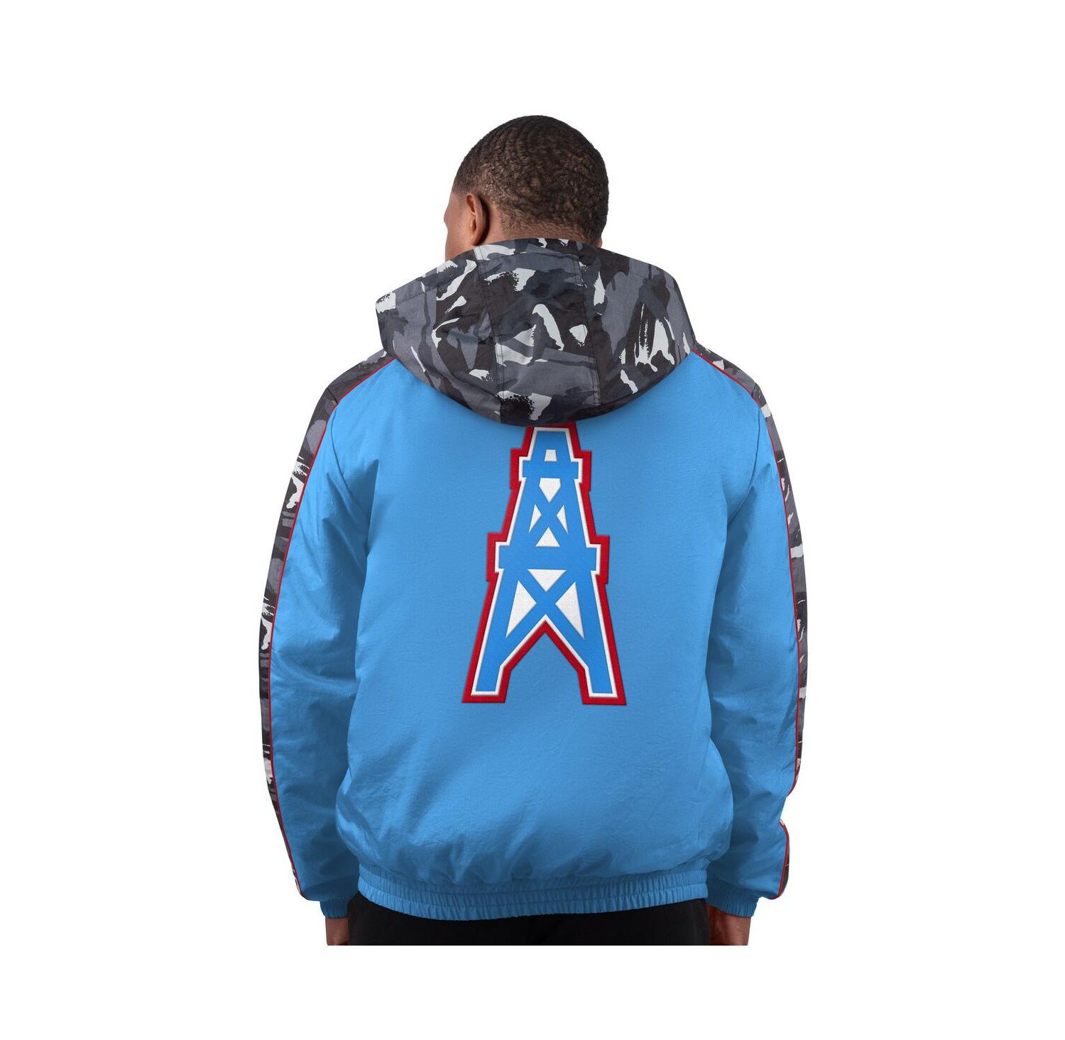 Men's Light Blue Houston Oilers Thursday Night Gridiron Full-Zip Hoodie Jacket