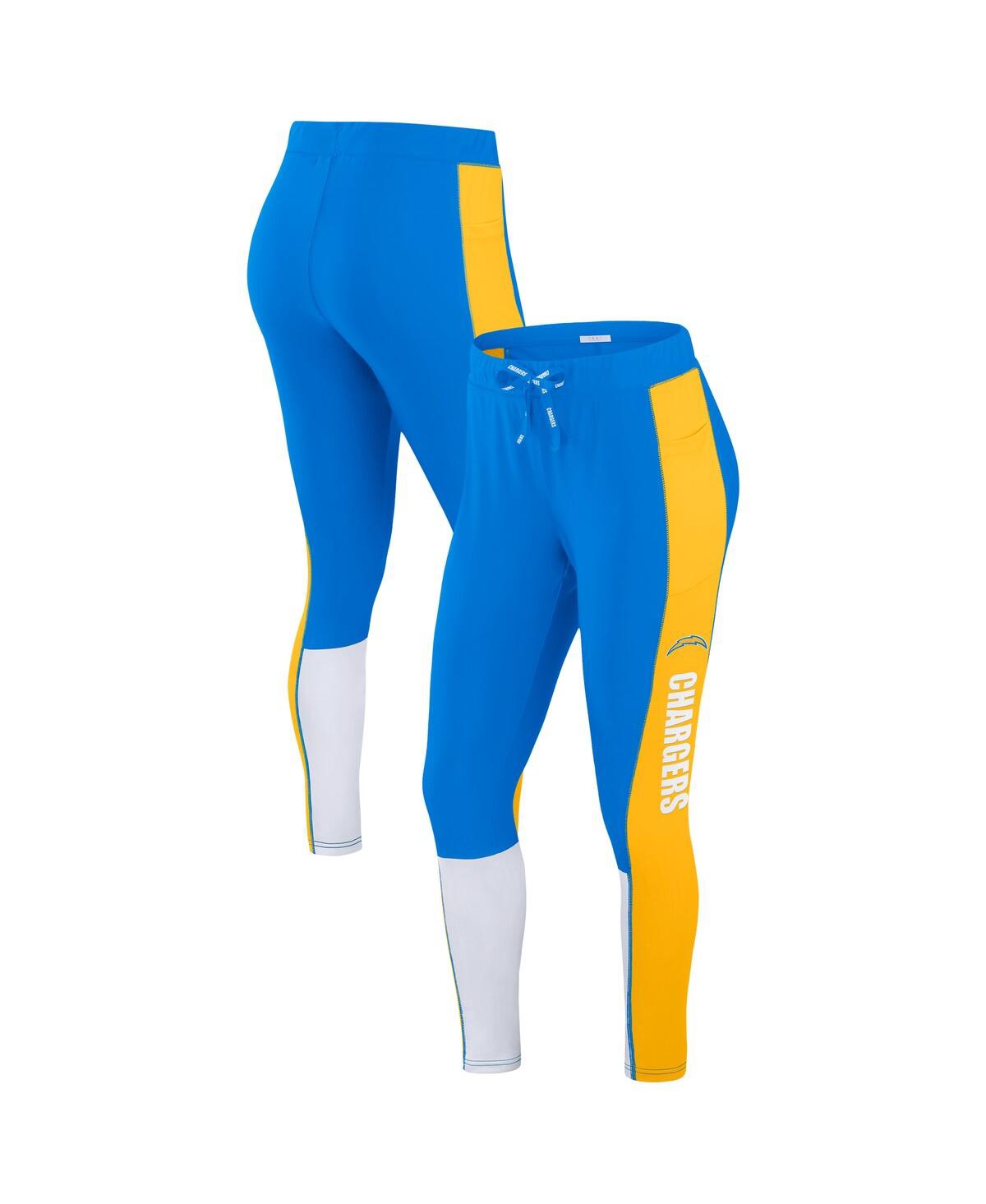 Women's Powder Blue/Gold Los Angeles Chargers Color-Block Leggings - Powder Blue, Gold