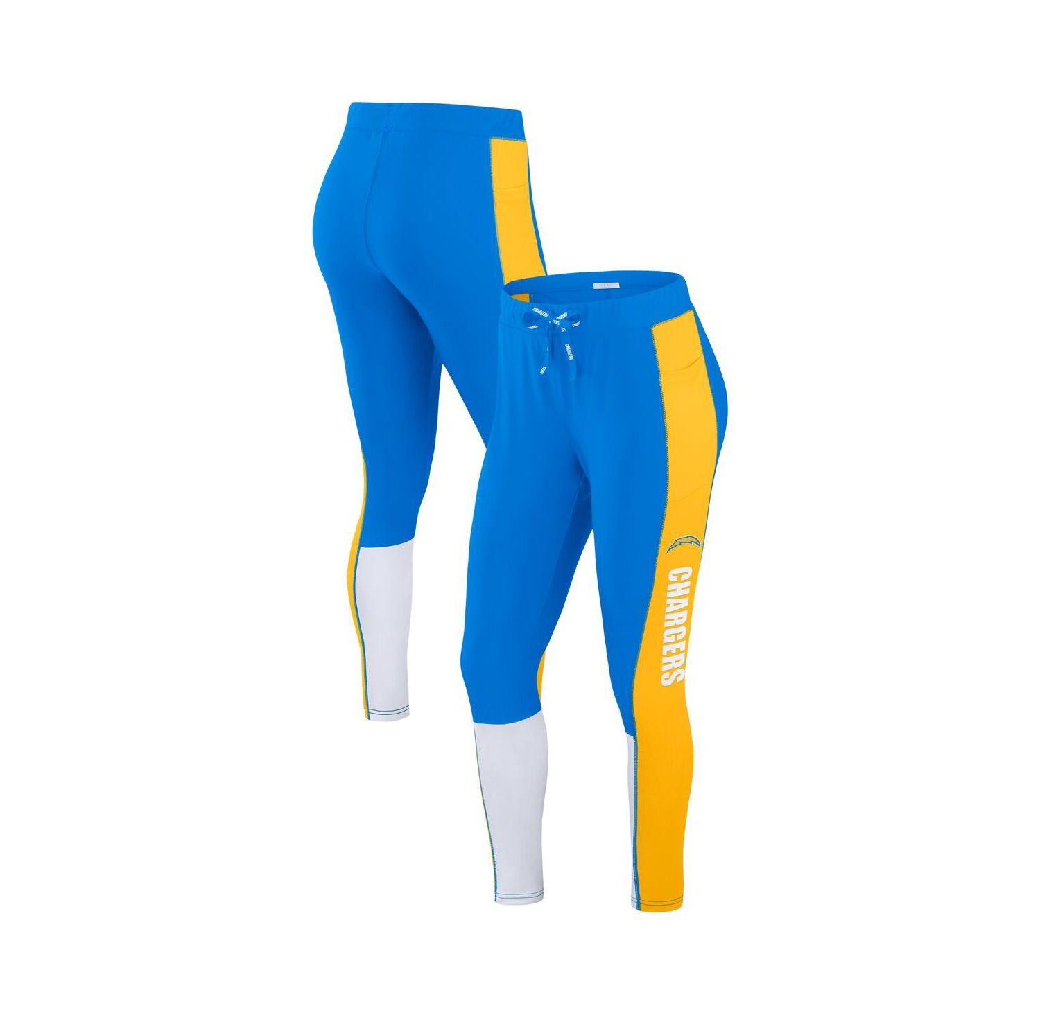 Women's Powder Blue/Gold Los Angeles Chargers Color-Block Leggings