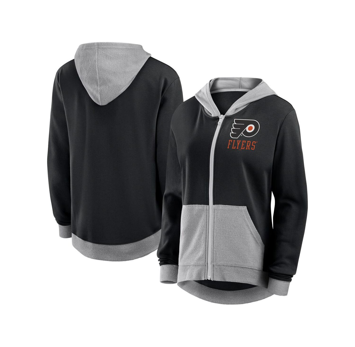 Women's Black Philadelphia Flyers Hit It French Terry Full-Zip Hoodie