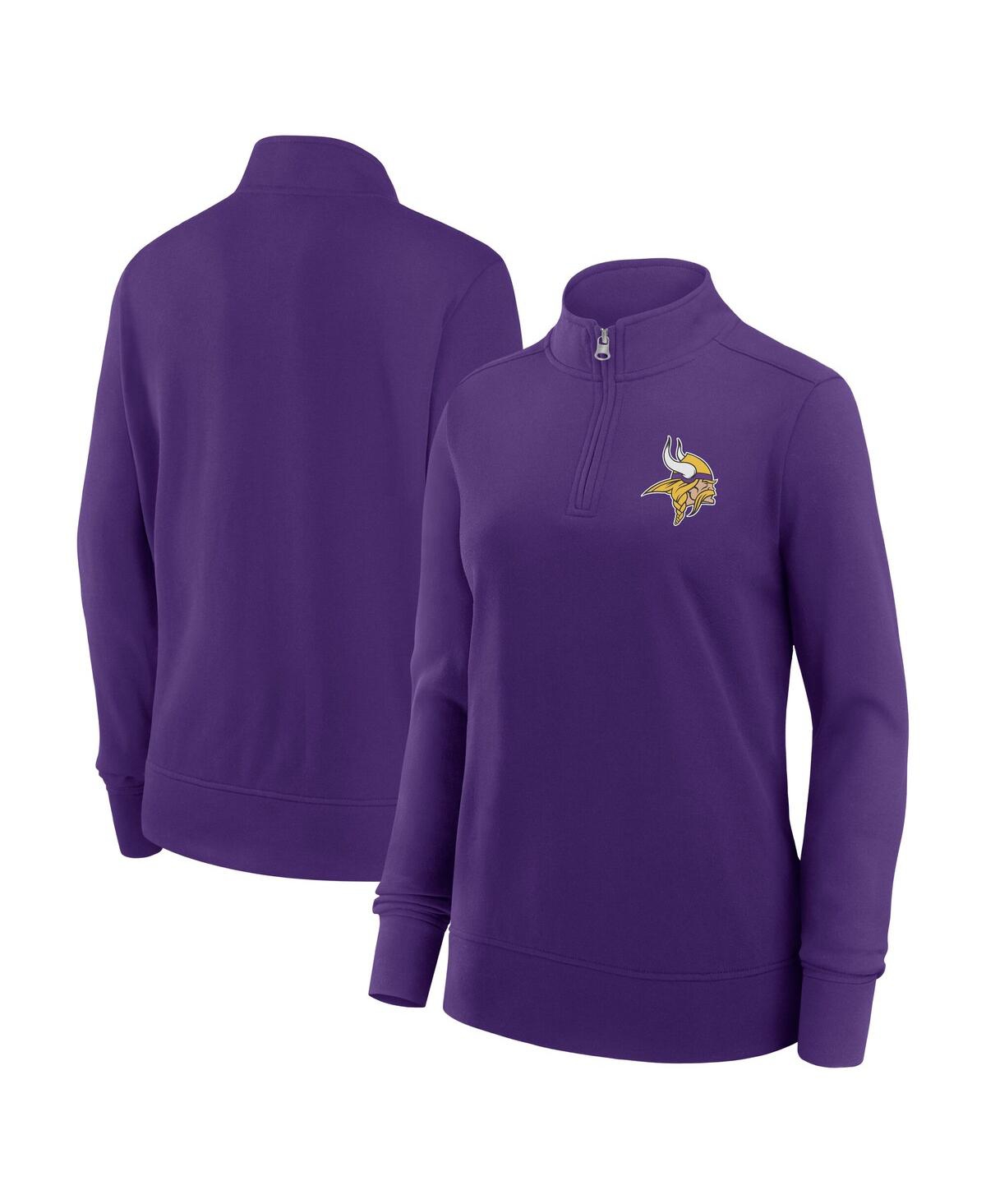 Women's Purple Minnesota Vikings Velocity Quarter-Zip Jacket - Purple