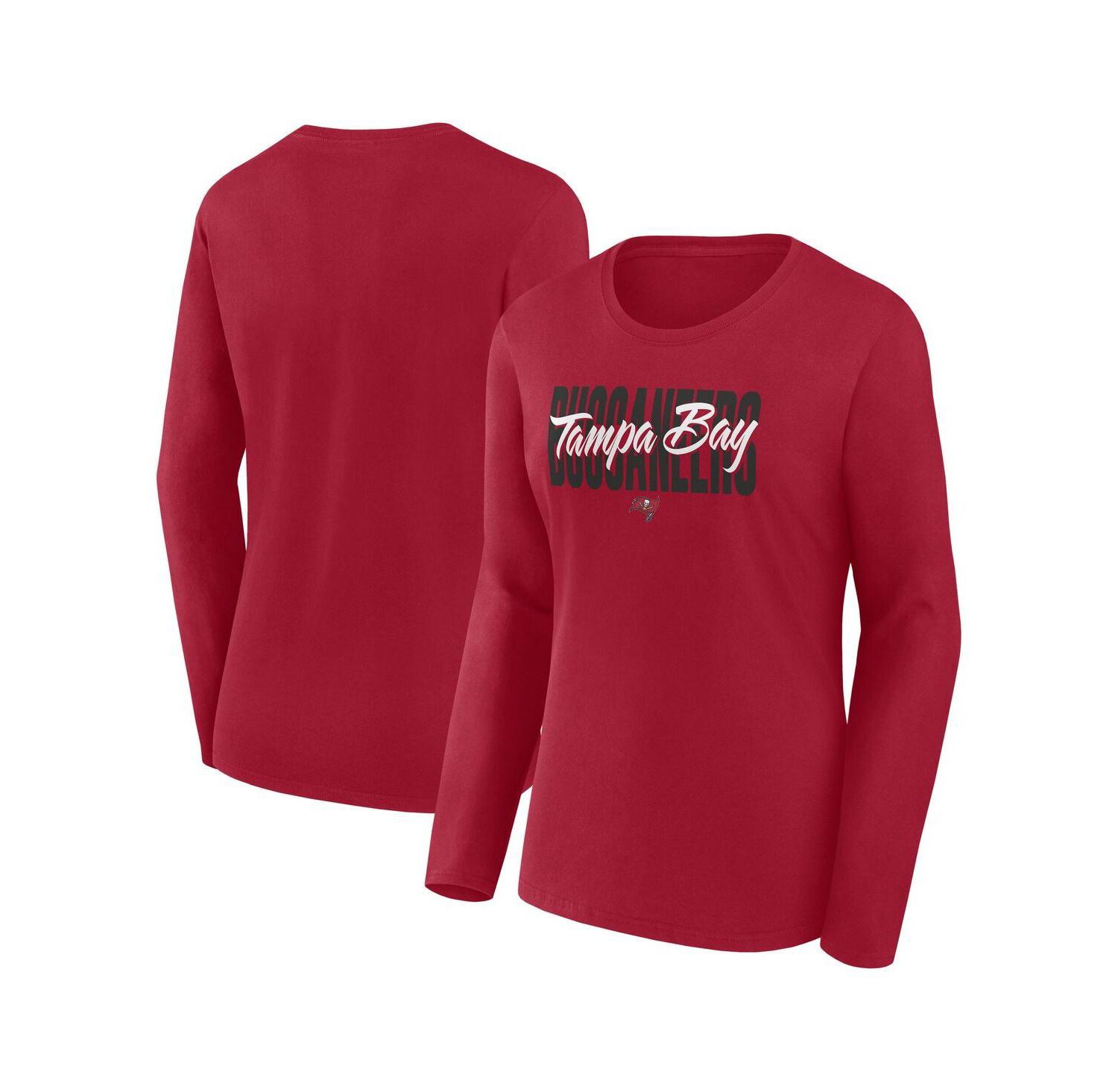 Women's Red Tampa Bay Buccaneers Grip Long Sleeve T-Shirt