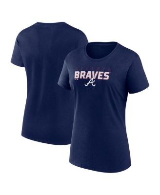 Fanatics - Women's Navy Atlanta Braves Lean T-Shirt