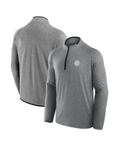 Женские куртки Fanatics Men's and Women's Charcoal Pittsburgh Steelers Front Office Performance Primary Quarter-Zip Jacket
