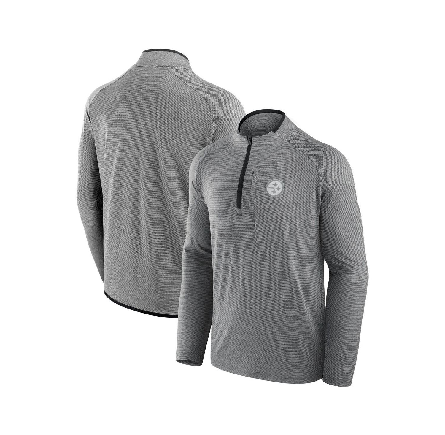 Men's and Women's Charcoal Pittsburgh Steelers Front Office Performance Primary Quarter-Zip Jacket