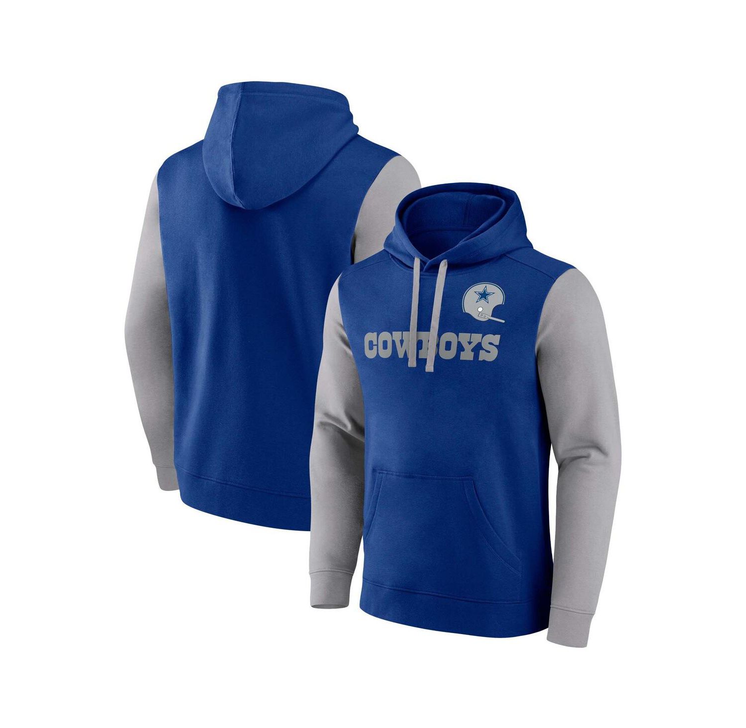 Men's Royal Dallas Cowboys Fleece Pullover Hoodie