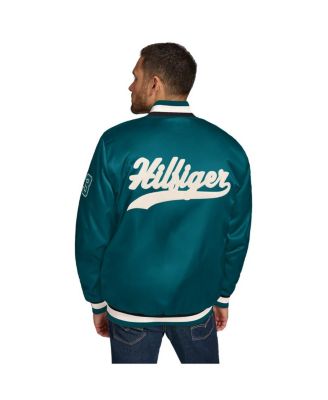Men's Midnight Green Philadelphia Eagles Dante Full-Snap Satin Jacket