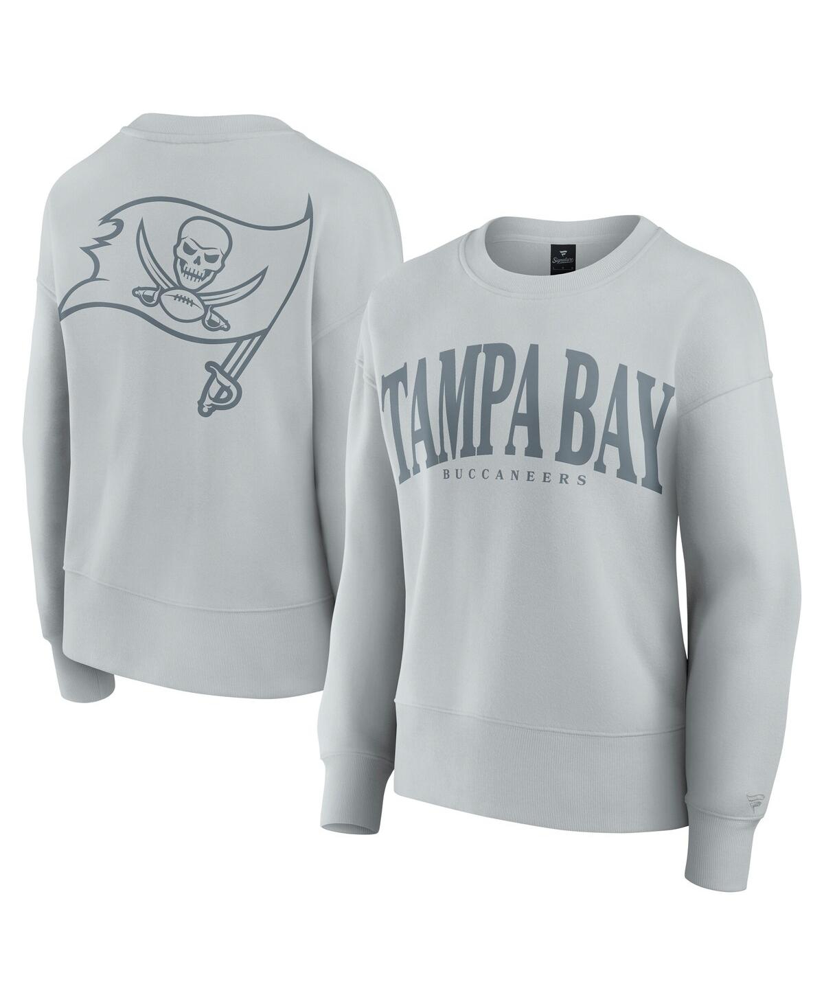 Fanatics Women's Gray Tampa Bay Buccaneers Elements Pullover Sweatshirt In Gray