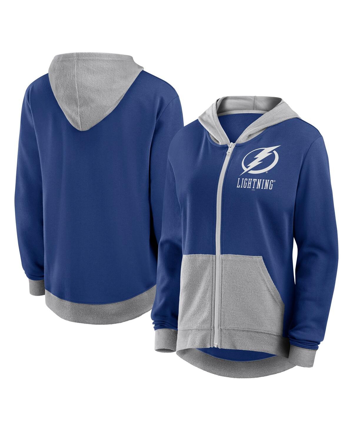 Logo Athletic Women's Blue Tampa Bay Lightning Hit It French Terry Full-zip Hoodie In Blue