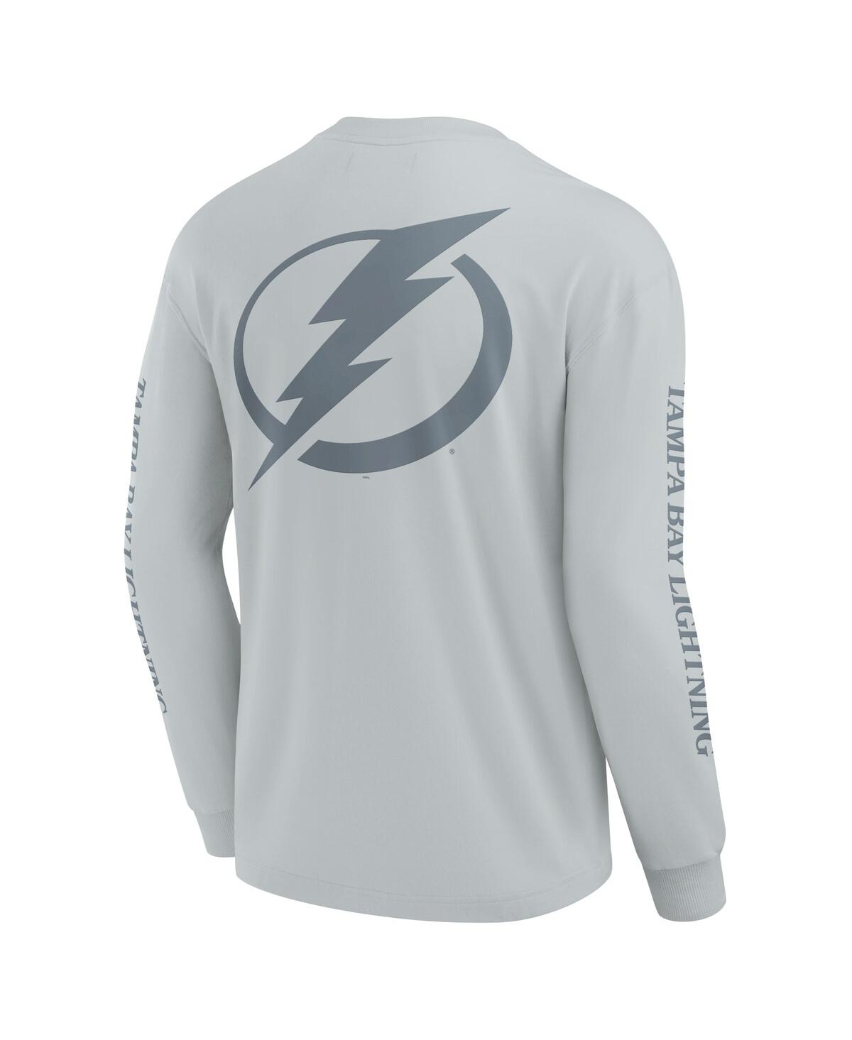 Fanatics Men's Gray Tampa Bay Lightning Elements Strive Long Sleeve T-shirt In Gray