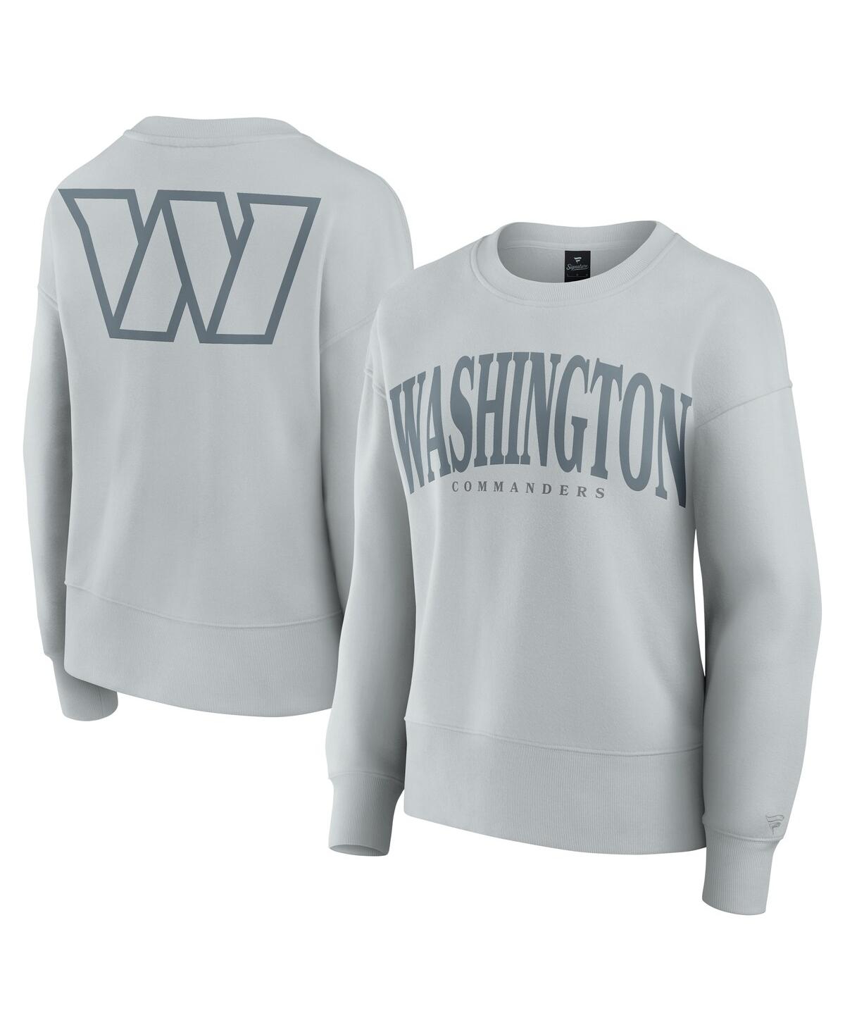 FANATICS WOMEN'S GRAY WASHINGTON COMMANDERS ELEMENTS PULLOVER SWEATSHIRT 